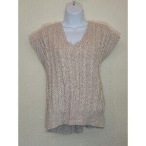Women's size large Cupcakes and cashmere cable knit sweater vest. V neck
